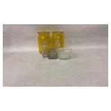 Candy jars. Ash tray. Ink well. Cologne bottle