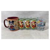 Disney Themed Mug and Glasses Collection