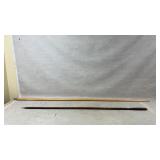 Wooden Spear and Rod with Brass Detailing