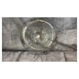 Vintage Glass Serving Bowl featuring a