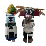 (2) Old Hand Carved Kachina Dolls