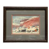 BEJE WHITETHORN LANDSCAPE WATERCOLOR