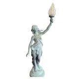 BRONZE BY HENRI BRONZE NUDE FIGURAL LAMP