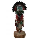 ARTIST SIGNED VINTAGE WOOD KACHINA DOLL