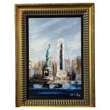 VICTOR SPAHN "NEW YORK" OIL ON CANVAS