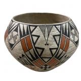 Acoma Pueblo polychrome pottery Olla jar