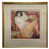 CHINESE SCHOOL FEMALE PORTRAIT WATERCOLOR