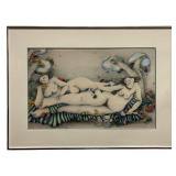 JANET POUNBY SURREALISM NUDE MIXED MEDIA