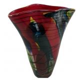 VIZ GLASS HANDKERCHIEF ART GLASS VASE