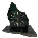 ALASKAN JADE RAW EDGE CLOCK WITH IVORY MARKERS