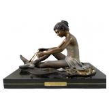 DOROTHY FOWLER ' DRESS REHEARSAL' BRONZE SCULPTURE