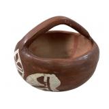 SANTA CLARA PUEBLO NATIVE POTTERY BASKET