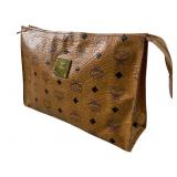 MCM Visetos Cognac Clutch Bag