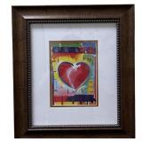 PETER MAX "RED HEART" FINE PRINT
