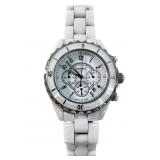 Chanel J12 Chronograph in white ceramic