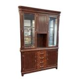 KATHY IRELAND 2pc China Hutch With Glass Shelves