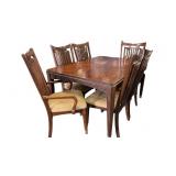 Wooden Dining Table with 6 Chairs see notes