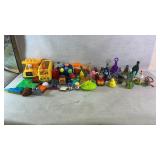 Assortment of children toys