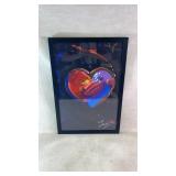 Peter Max 'Black Series: Heart' Canvas print