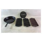 (5) cast iron cooking equipment
