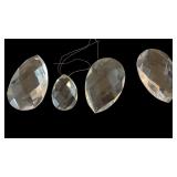 Four Faceted Glass Crystal Prisms