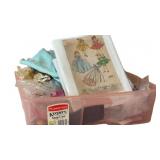 Lidded Container  with Doll Patterns and m