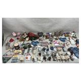 collection of vintage-style Christmas ornaments