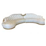 Hollywood Regency Tufted Sectional Sofa