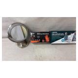 Bed alarm, vintage aluminum vanity makeup and