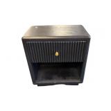 Contemporary Black Nightstand with Drawer