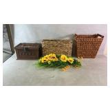 A sewing chest with item in it and more