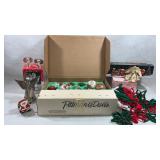 collection of vintage holiday decorations