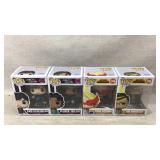 Four Funko Pop! Vinyl Figures in Boxes