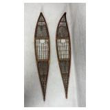antique Native American-style wooden snowshoes