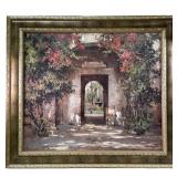 Cyrus Afsary 'Flowered Doorway' Large Framed Print