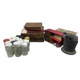 antique cast iron mortar and pestle & Other