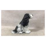 Cast Iron Black-and-White Dog Doorstop