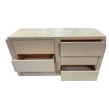 Contemporary Textured Six Drawer Dresser