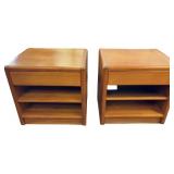 2 Scandinavian D Scan Teak Nightstands
