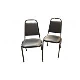 Padded Stack Chairs Steel Legs