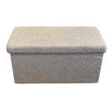 Foldable Storage Footstool Bench