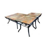 3 pc Outdoor Tile Top Table Set Coffee Table and