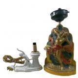 (2) Art Deco Style Nude Lady Table Lamps