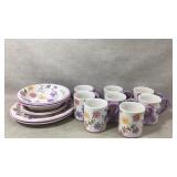 Gibson Floral Ceramic Dinnerware Set, 14 Pieces