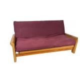 Wooden Natural Full Futon with Mattress