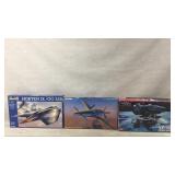 3 Plastic Model Kits, Various Makers
