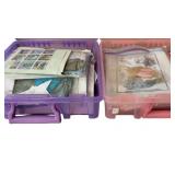 Doll Patterns in Two Plastic Storage Cases