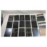 collection of vintage photographic negatives.