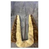 Vintage Brown and Cream Mink Fur Collar