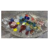 Vintage Murano Hand-Blown Glass Candy Pieces in